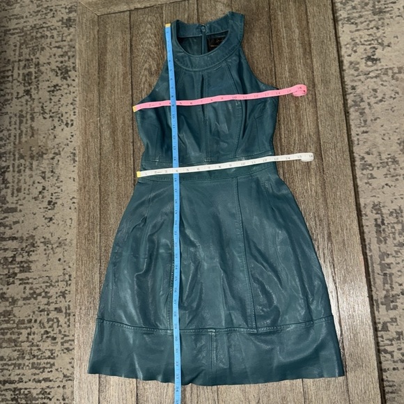 French Connection Jive Halter Genuine Leather Dress - Picture 9 of 11